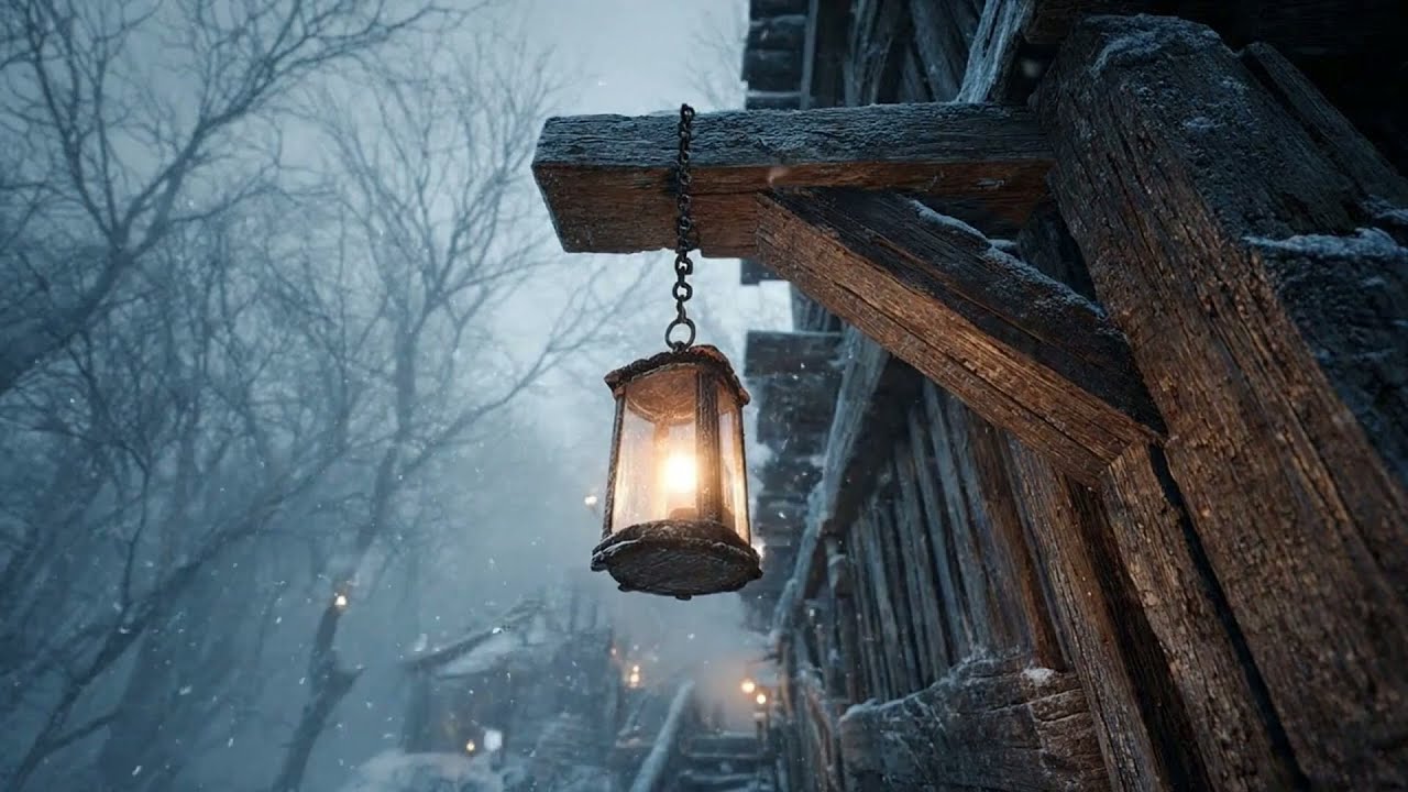 Tranquil Snowbound Haven ❄️ Medieval Deep Sleep Music (1 Hour)