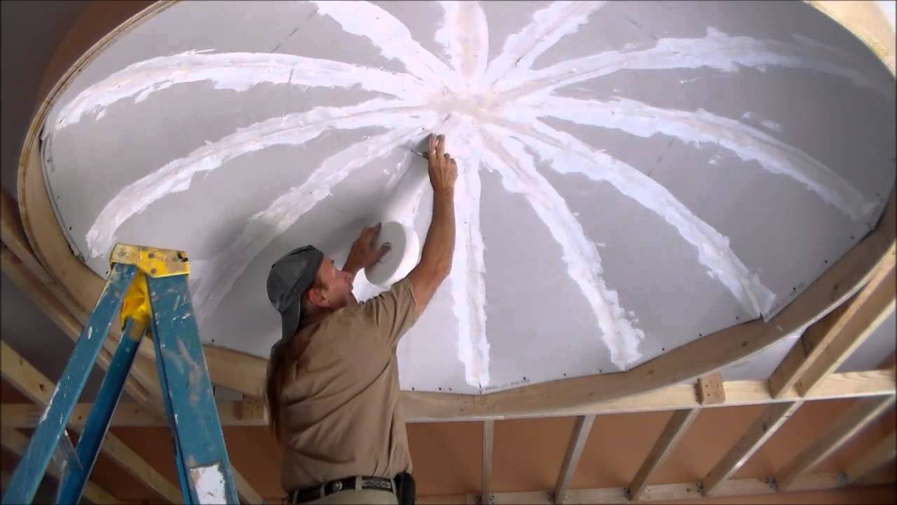 Dome Ceiling   Drywall Finishing  Part 6
