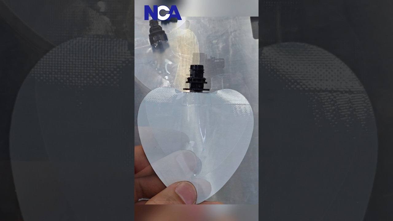 My heart bag add with spout #spoutmachine #spoutbag #spoutweldingmachine #spoutpouch