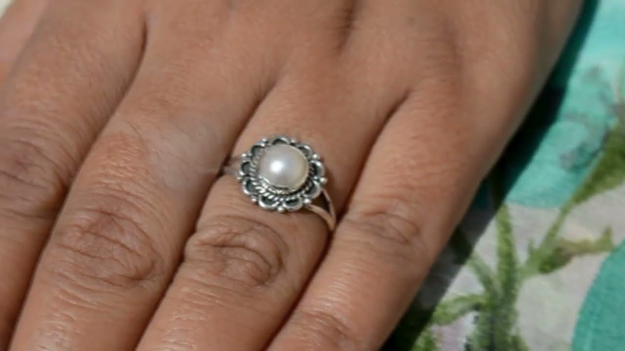 Pearl Sterling Silver Ring For Women