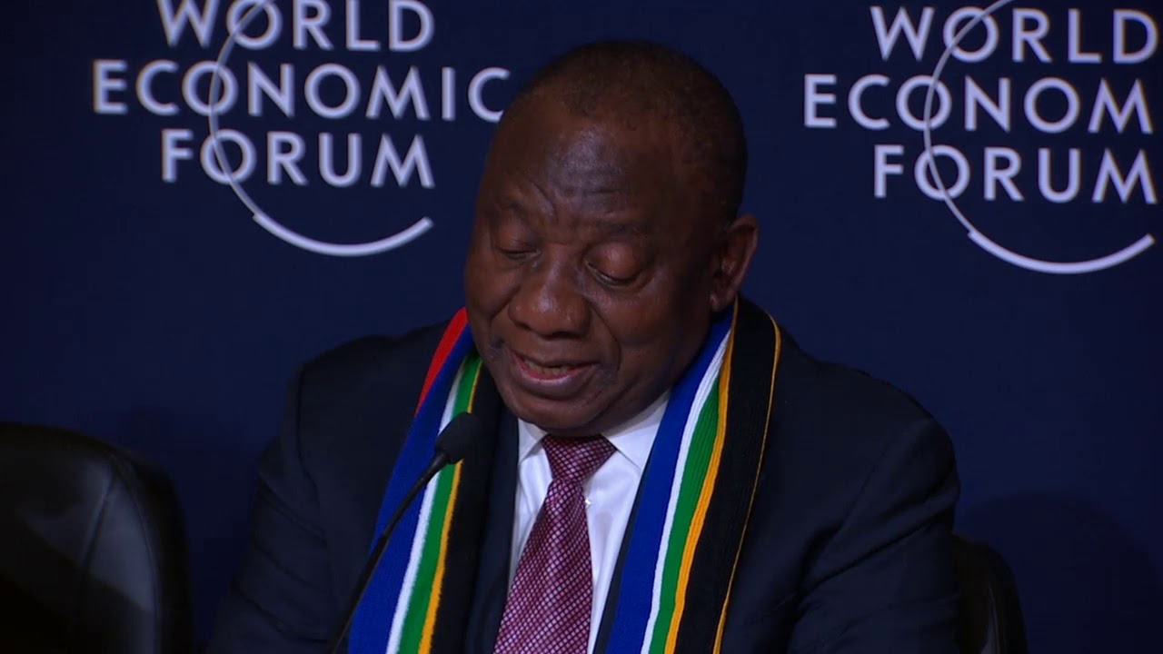 Davos 2019 - Press Conference with the President of South Africa