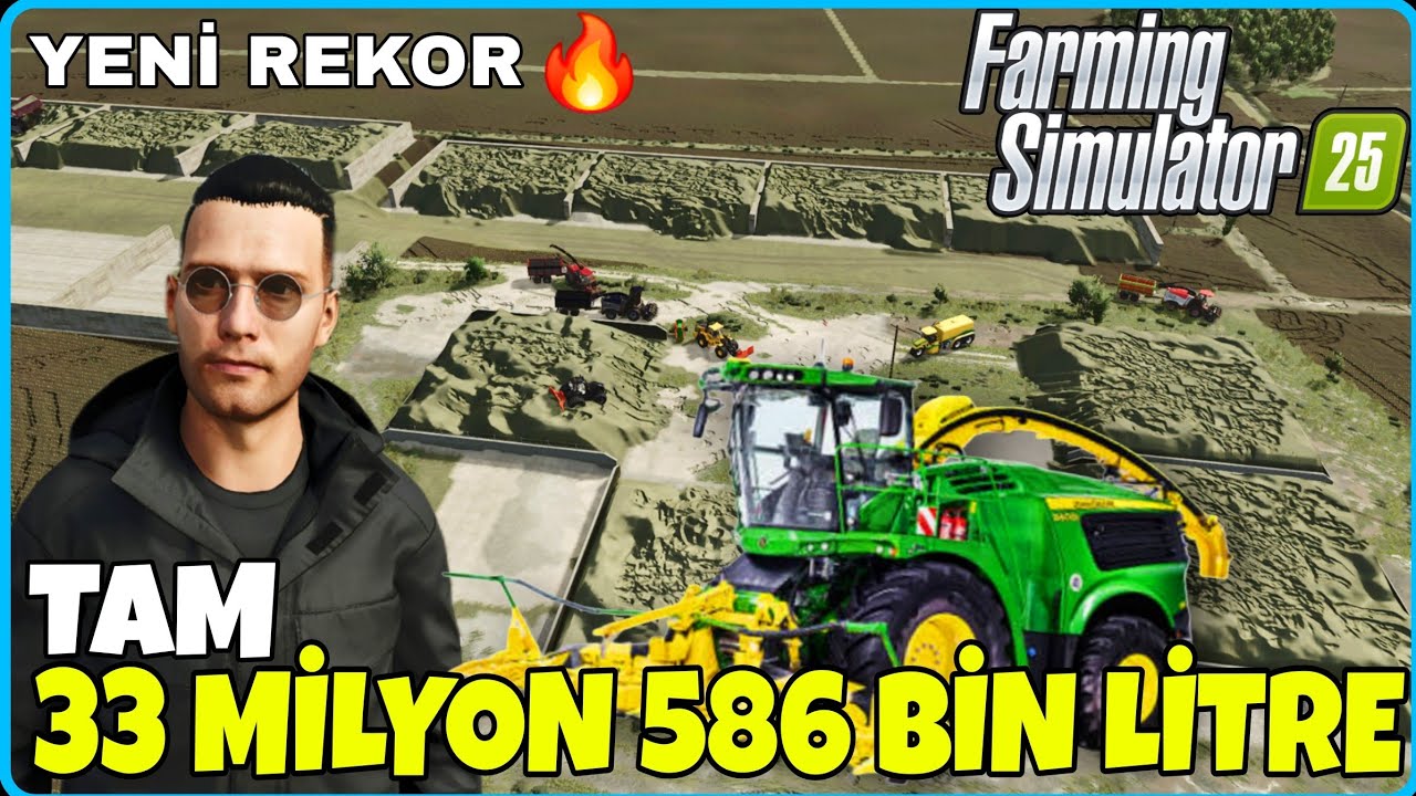 253 TARLADAN TAM 33 MİLYON 586 BİN LİTRE'LİK REKOR SEVİYEDE SİLAJ YAPTIK🔸️FARMİNG SİMULATOR 25 SİLAJ