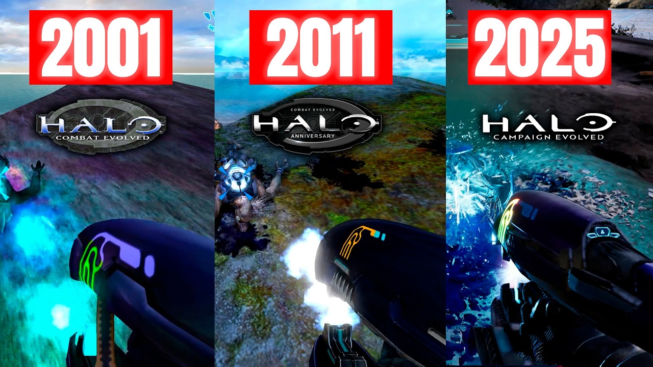 Halo Combat Evolved vs Halo Campaign Evolved - Comparación Gráfica (2001 vs 2025)