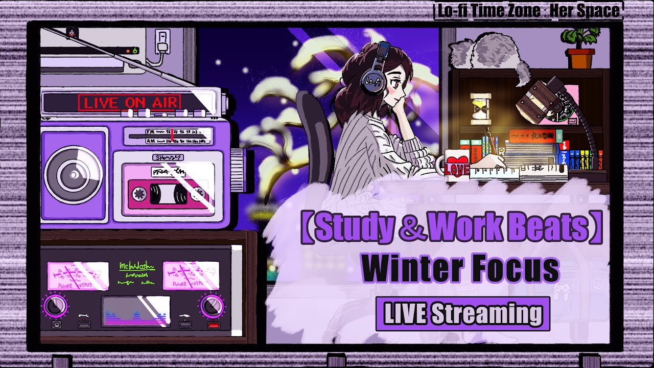 1/24 🌙Глубокий спокойный Lo-fi｜Purple Phase　#lofi #study