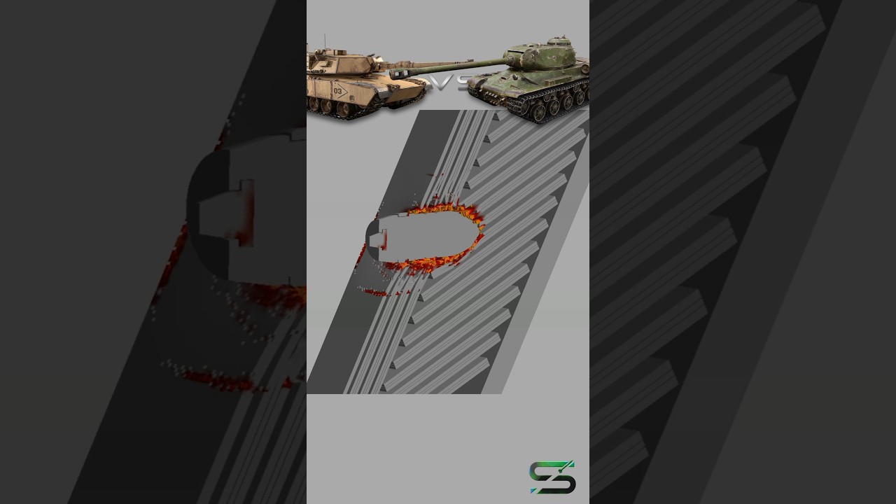 IS-2 VS M1A1 Abrams #shorts