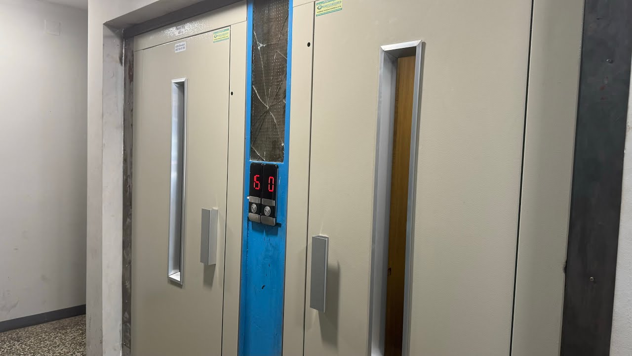 2x INTERESTING But SLOW Modernized Highrise DAKA Lifts at Pariske Komune 63, Serbia, Belgrade