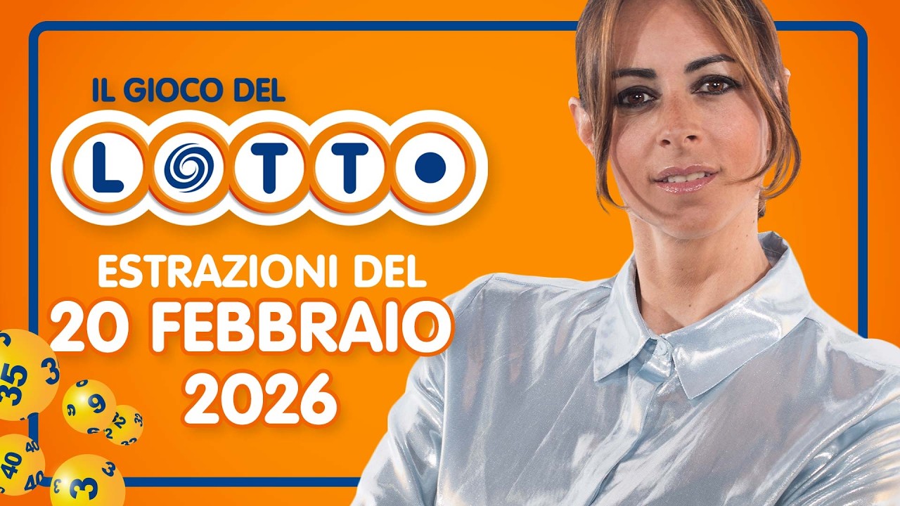 Estrazione in diretta del Gioco del Lotto e del Simbolotto di venerd&igrave; 20 Febbraio 2026