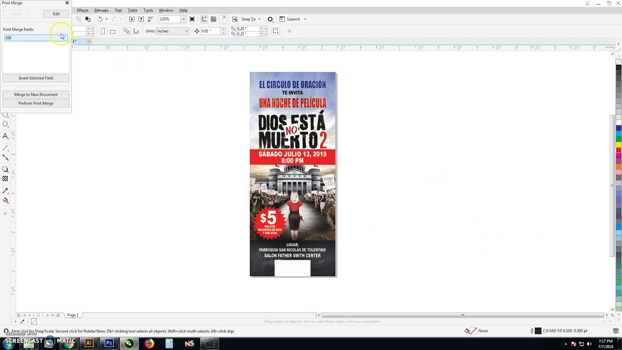 Нумерация билетов в CorelDraw 2019 (АНГЛИЙСКИЙ)