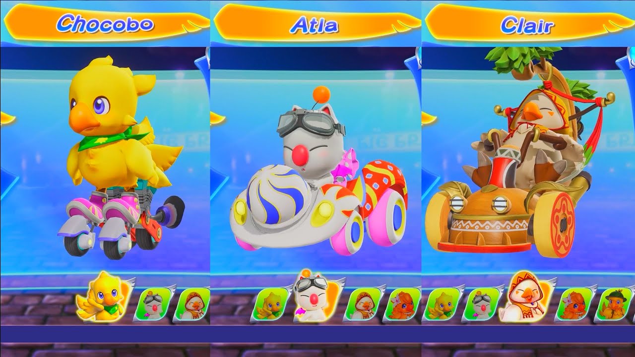 Chocobo GP - Демонстрация игрового процесса со всеми 34 персонажами