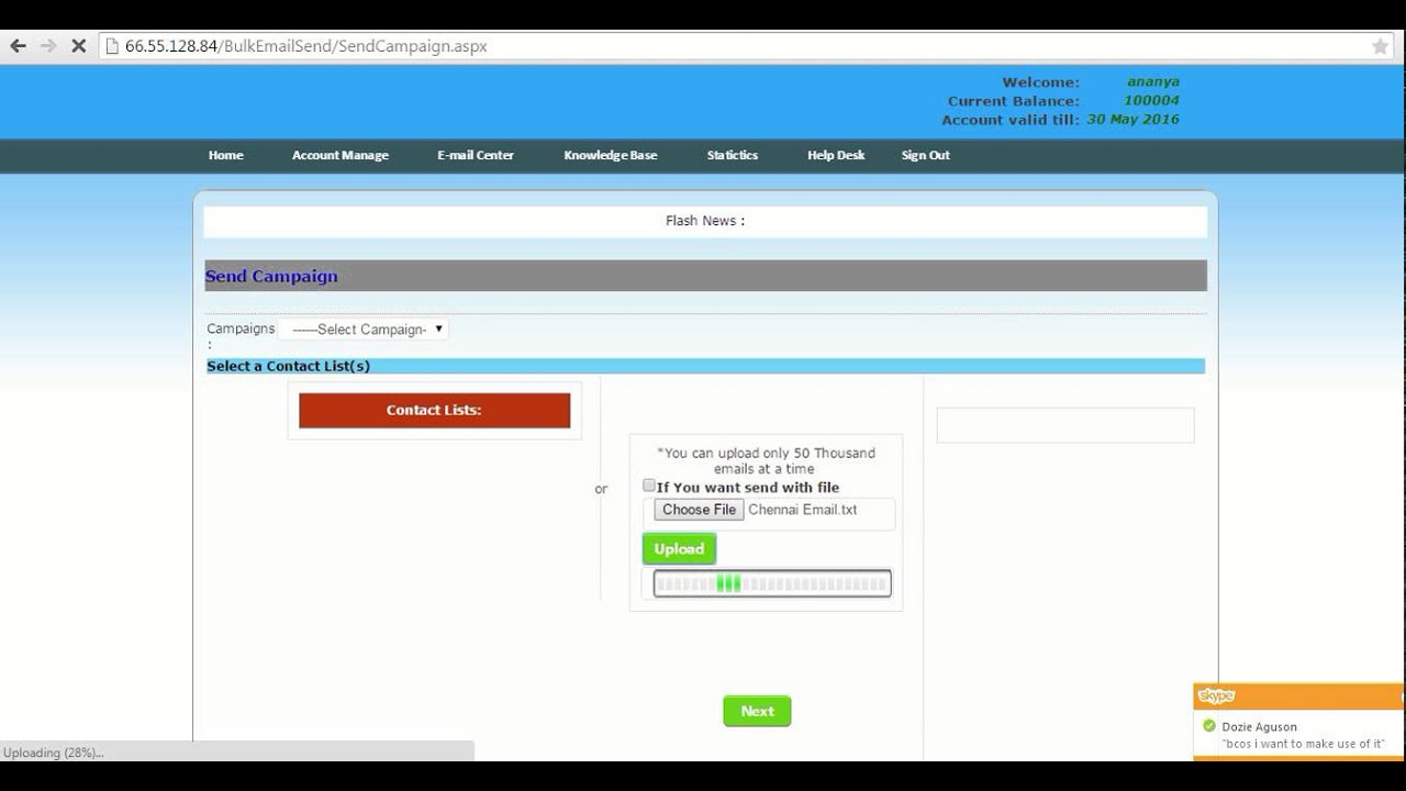 Bulk Email Demo
