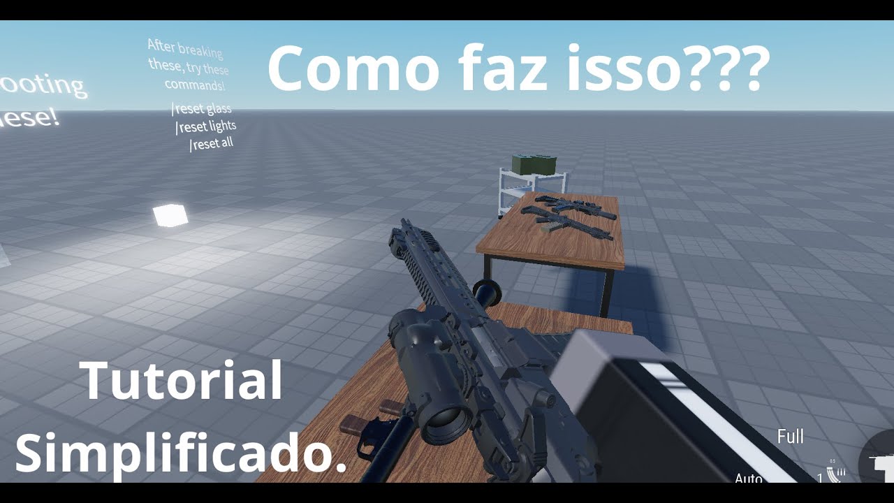 TUTORIAL COMO FAZER UM JOGO DE FPS NO ROBLOX STUDIO.