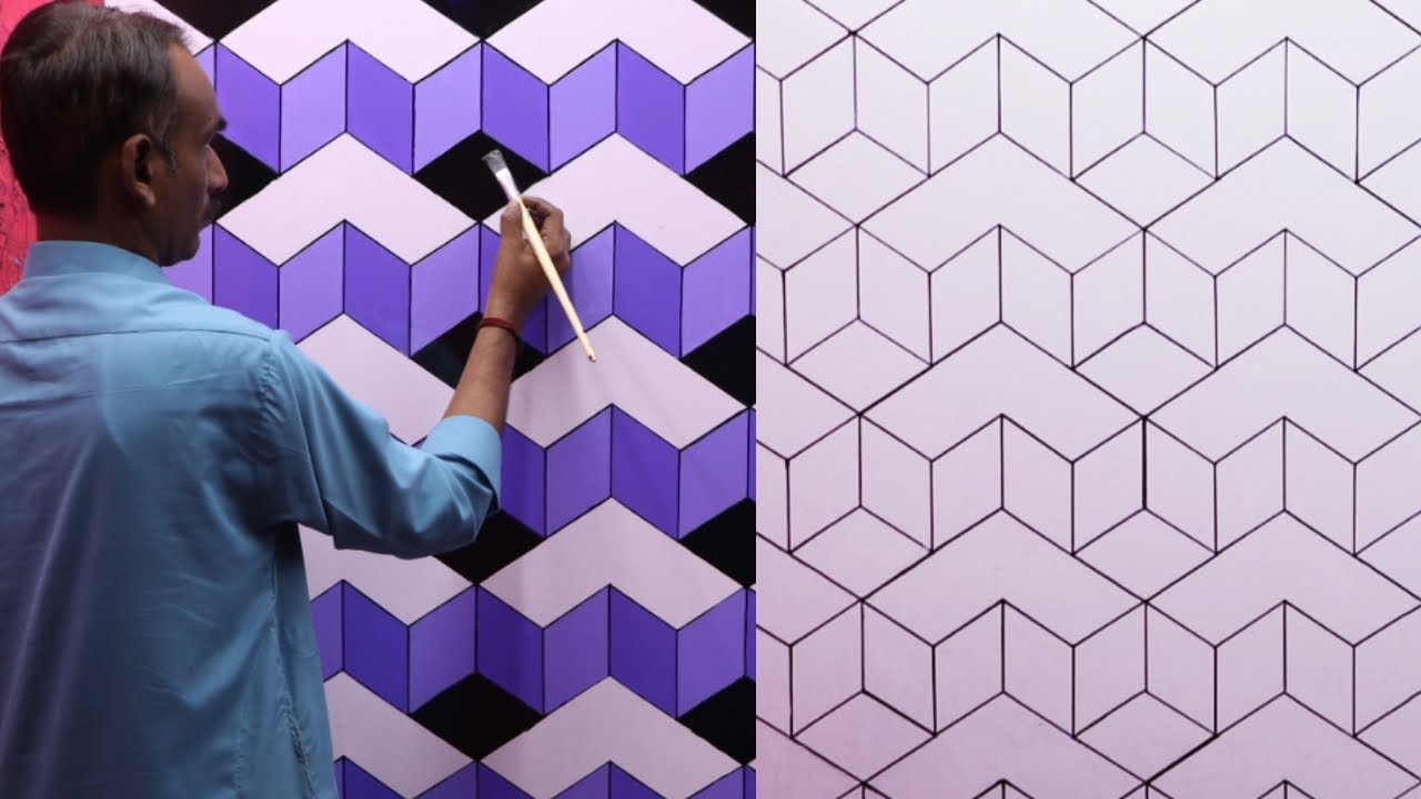 3d wall painting | 3d wall decoration effect | 3d wall texture new design ideas | interior design