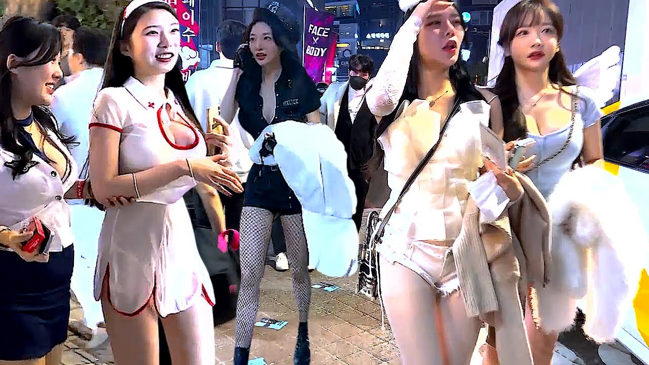 [4K Seoul Halloween beauties 😍😍😍] Gangnam is full of beauties on Halloween 😱😱😱 # KOREA