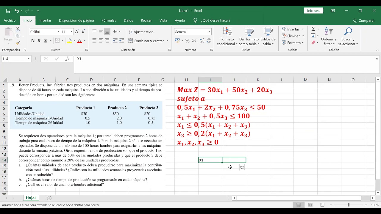 ANÁLISIS DE SENSIBILIDAD EN EXCEL : EL EJEMPLO DE LAS MÁQUINAS