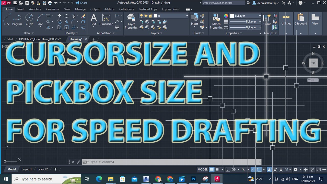 Cursor Size and Pickbox Size For Speed Drafting