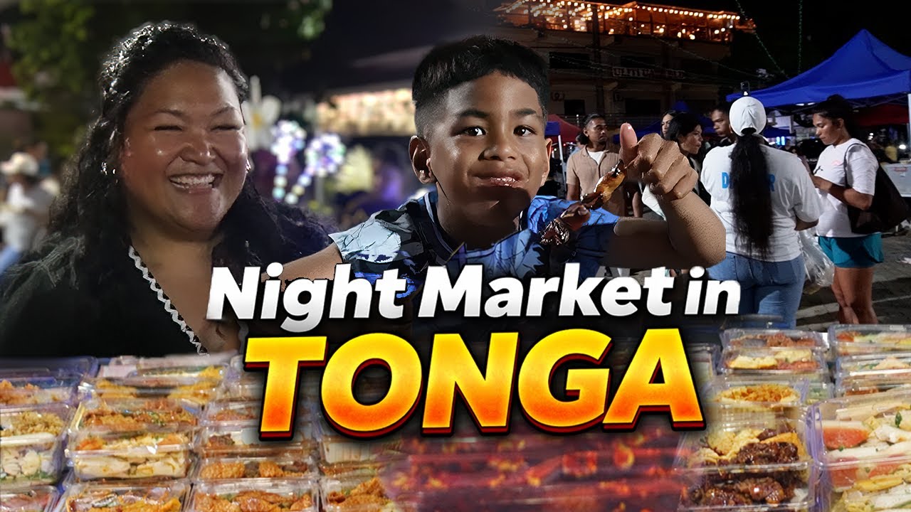 🇹🇴 Night Market in TONGA + Family Photoshoot!
