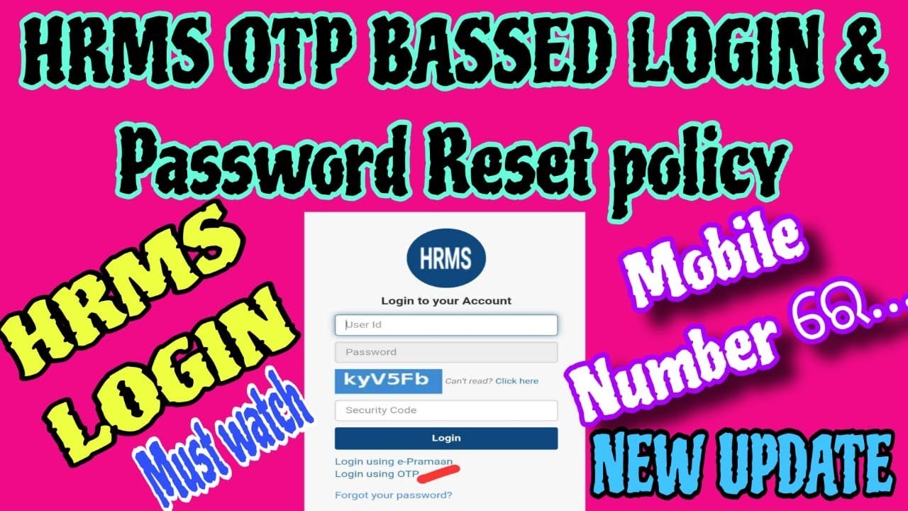 HRMS Application OTP BASSED LOGIN & Password Reset policy #hrms #OTP