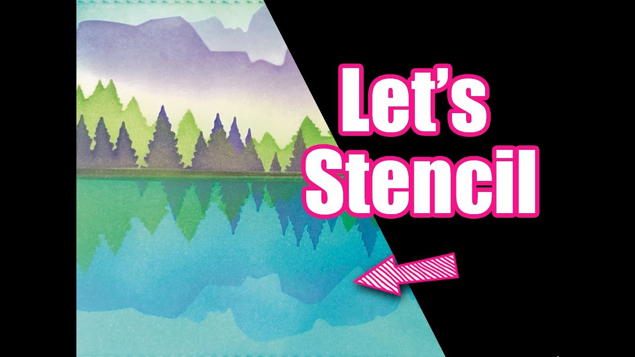 Mountain Scene Layered Stencil Builder