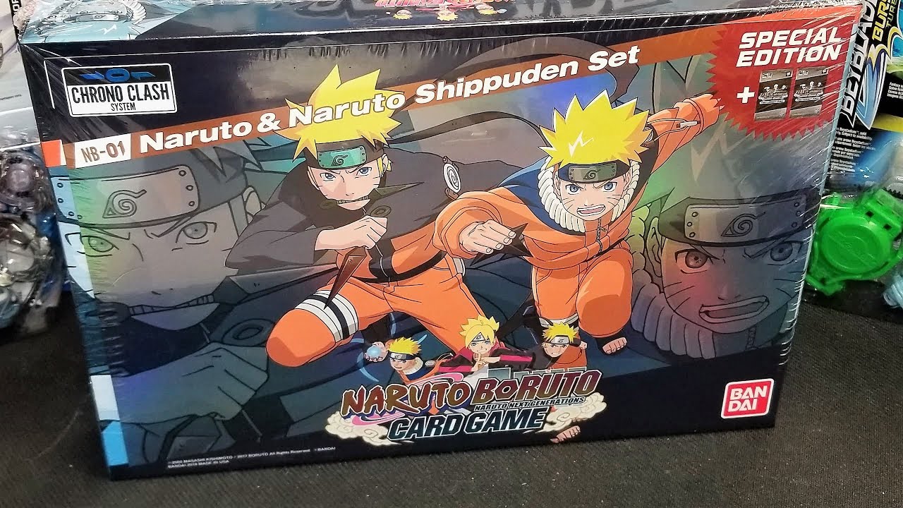 Naruto Boruto Card Game Opening NB-01 Naruto & Naruto Shippuden Set Chrono Clash System Unboxing