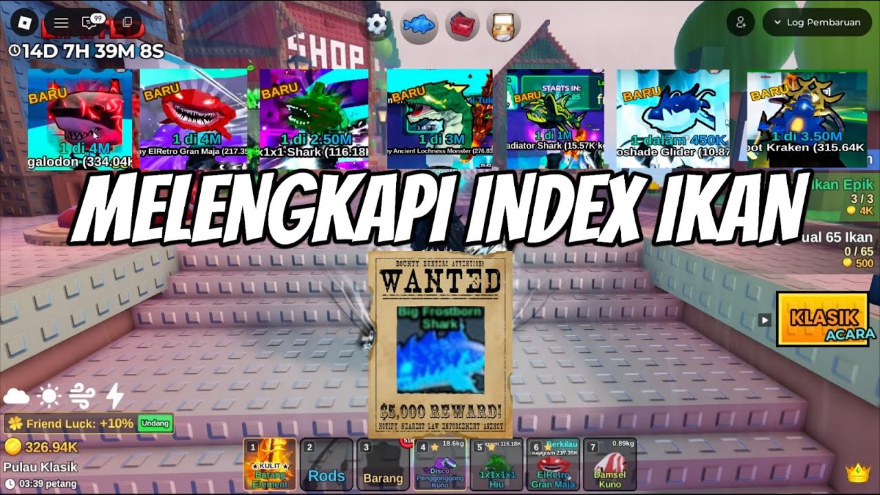 Server Luck x8, Numpang AFK di Server orang I nyari Raja Terakhir #fishit
