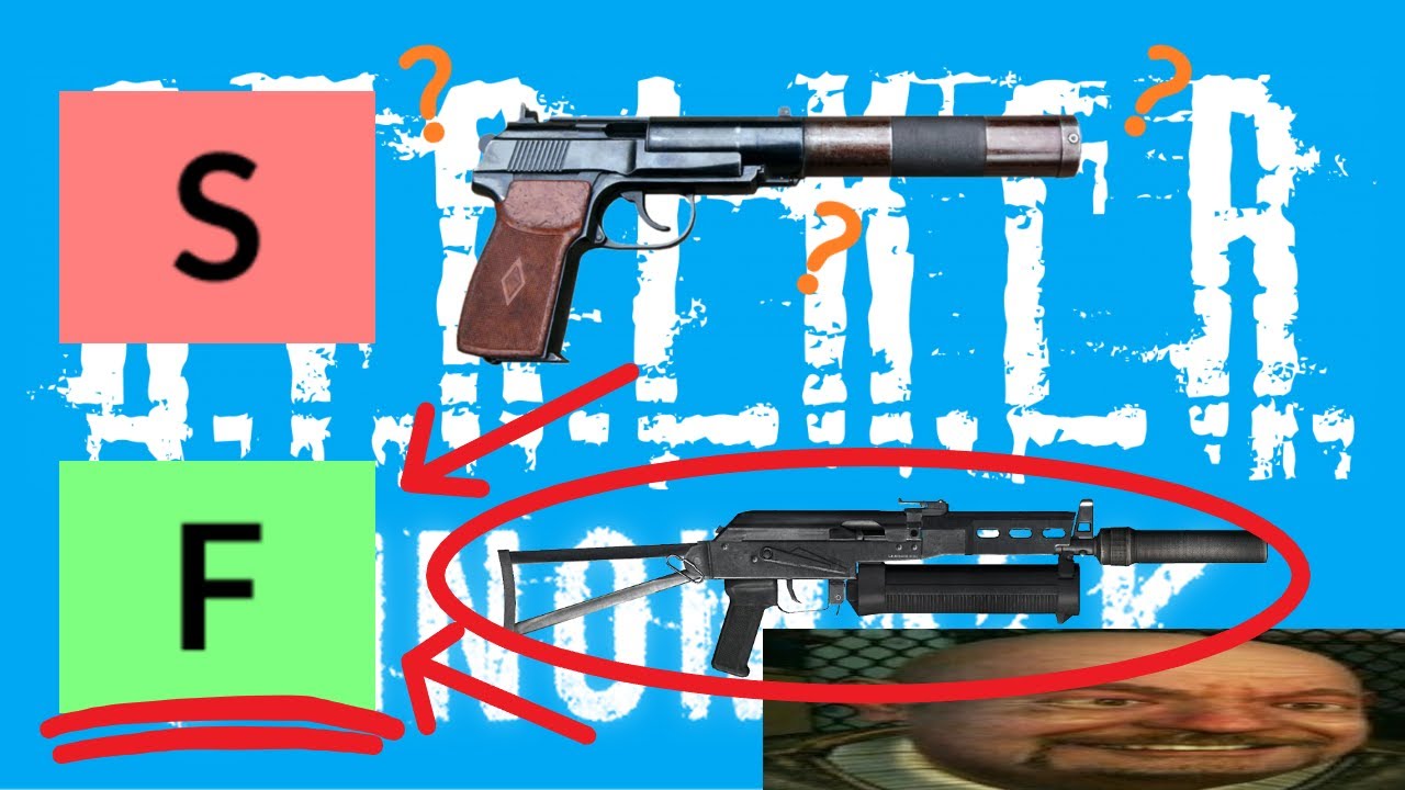 S.T.A.L.K.E.R. ANOMALY Complete 9x18 Guns TIER LIST