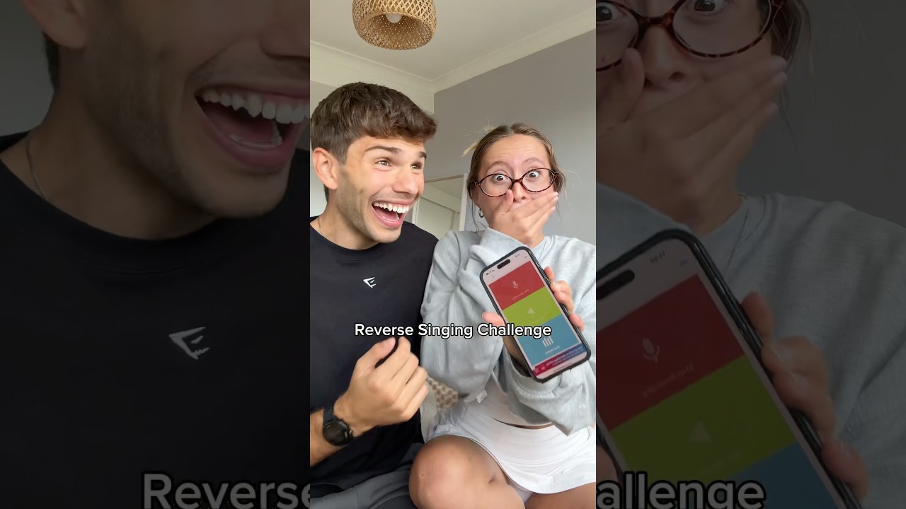 Reverse singing couples challenge&hellip; who did it better 🤣😭