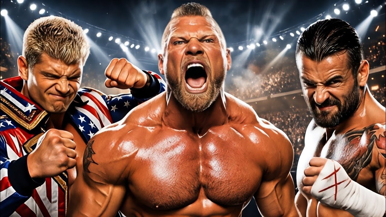 Brock Lesnar vs CM Punk vs Cody Rhodes | Triple Threat WAR | WWE 2K25