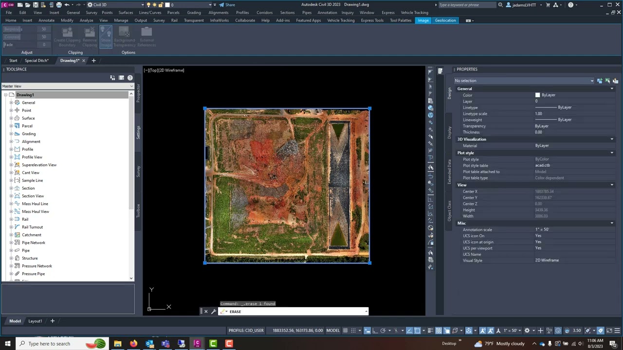 Civil 3D — Вставка изображений с географической привязкой