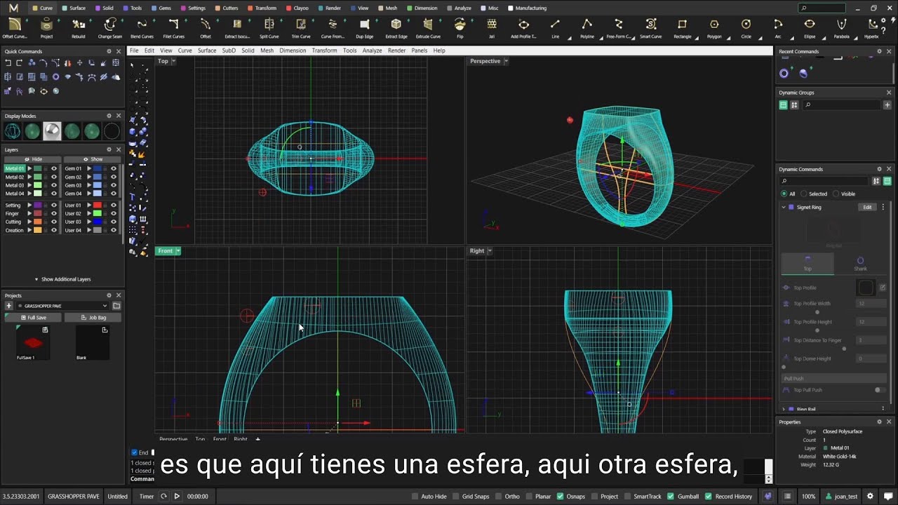 MatrixGold 3 - How To Make A Signet Ring (Sub Spanish)