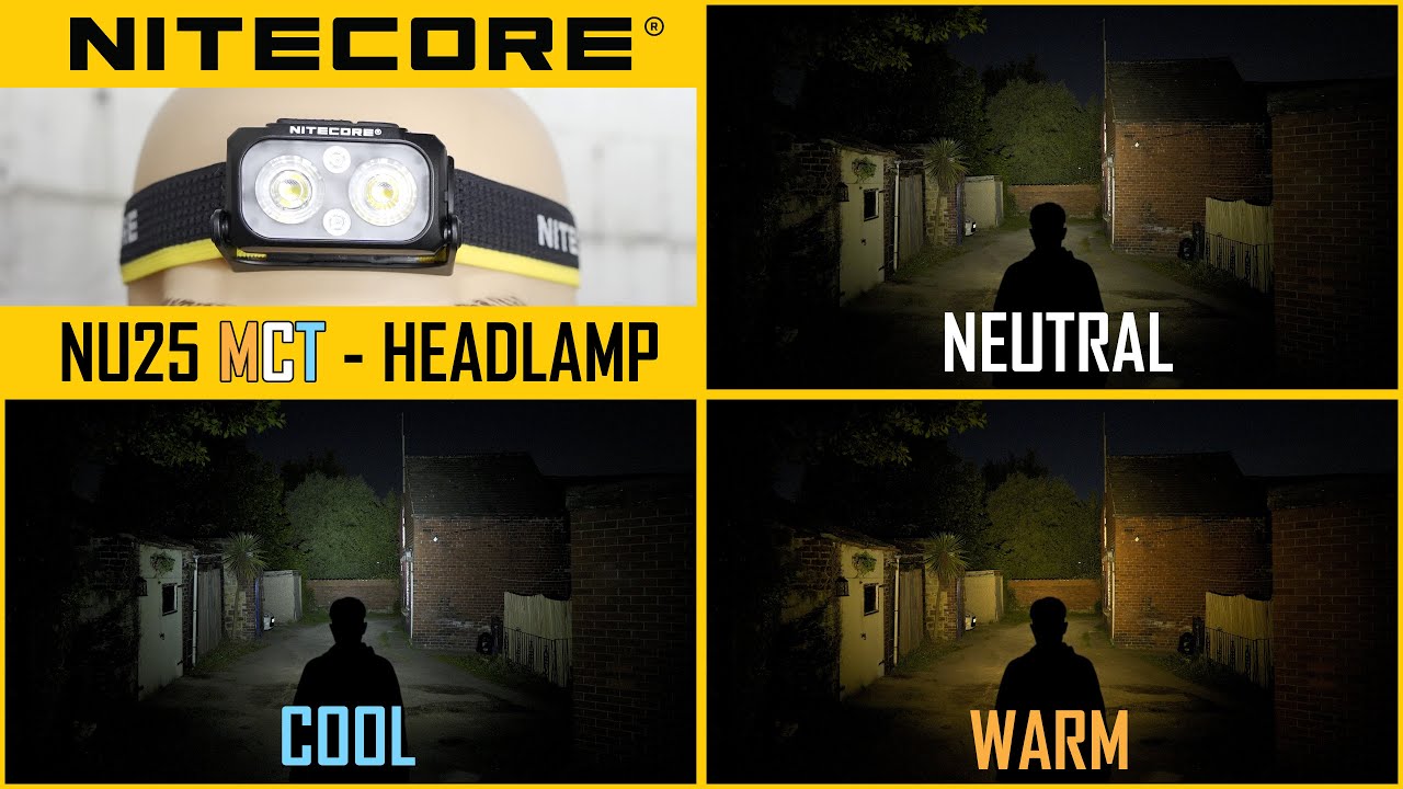 NITECORE NU25 MCT - Headlamp with 3 selectable tints + red light! Only 50g & Type-C charging!