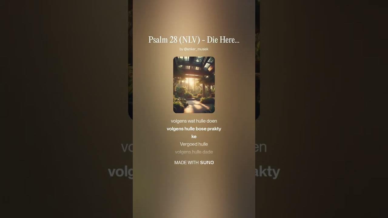 Psalm 28 (NLV) - Die Here is ’n veilige skuilplek