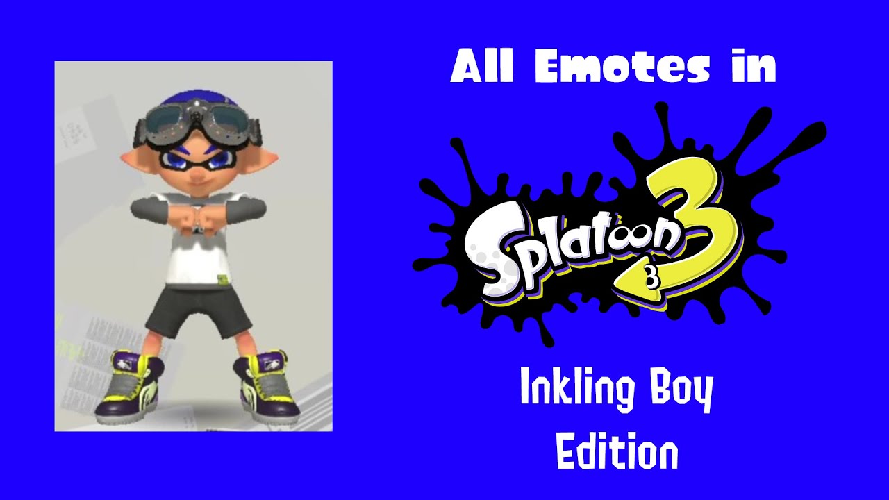 All Emotes in Splatoon 3- Inkling Boy Edition
