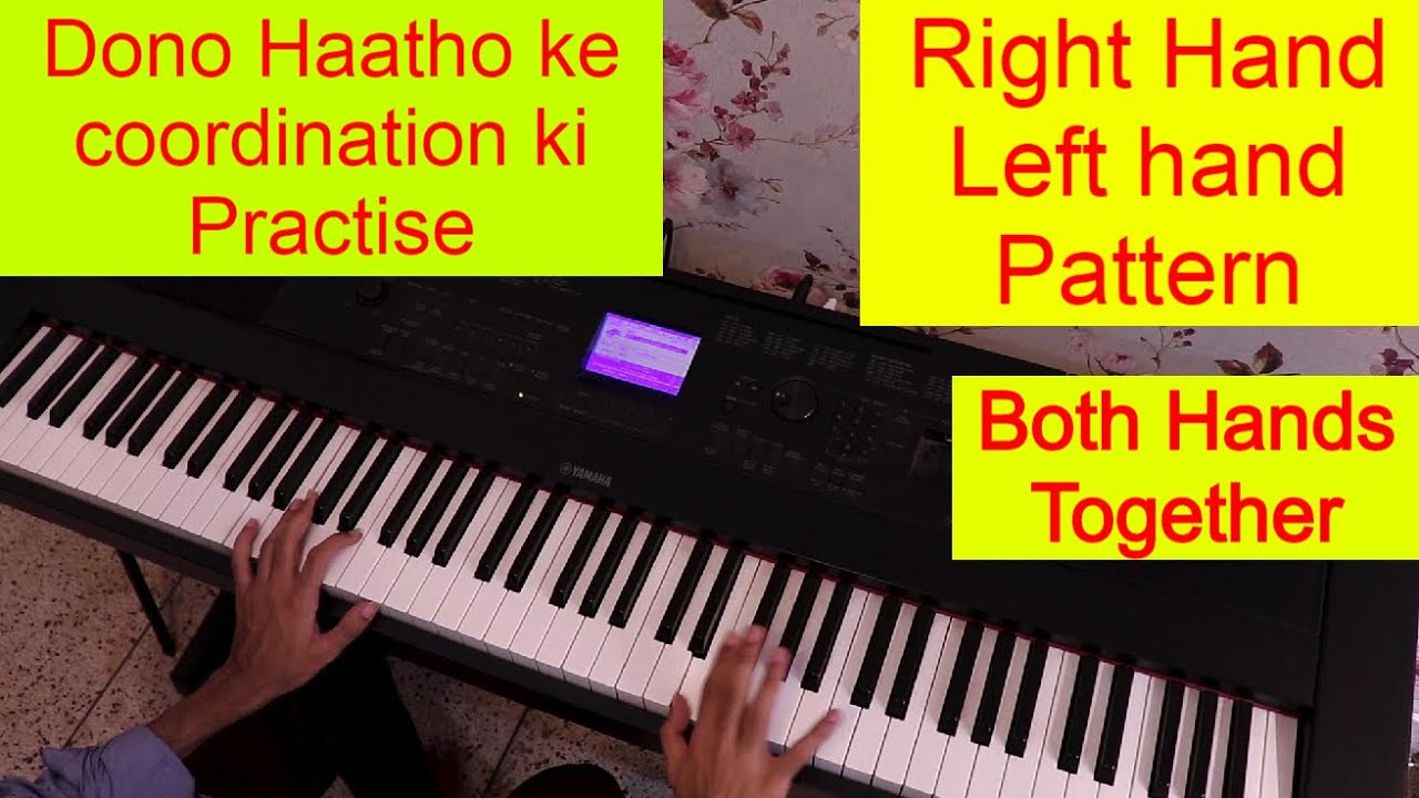 Both Hands Together Coordination Piano Tutorial Left Hand Pattern Piano Lesson #204
