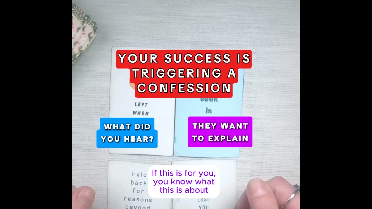 Your success is triggering a confession