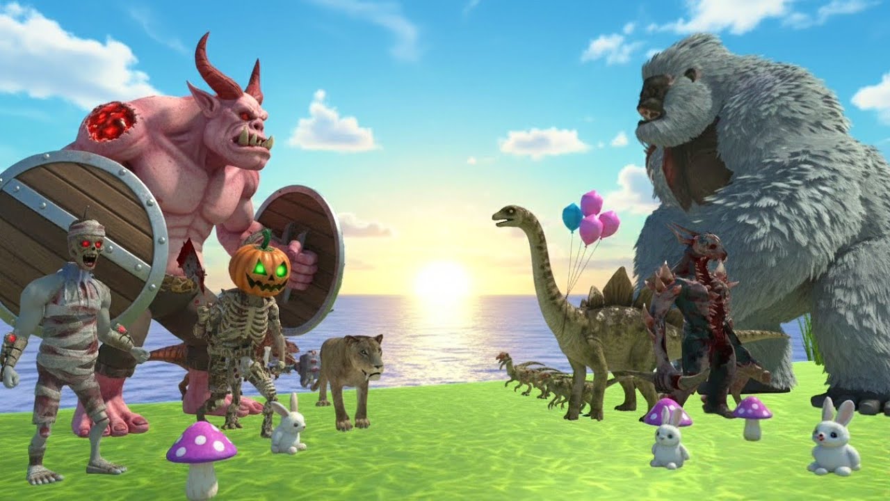 Monsters👹 vs Giants😱🌿  - animal revolt battle simulator ARBS