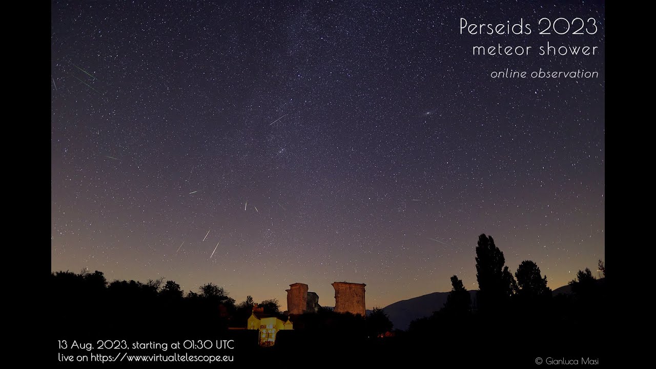 Perseid meteor shower 2023, online observation – 13 Aug. 2022