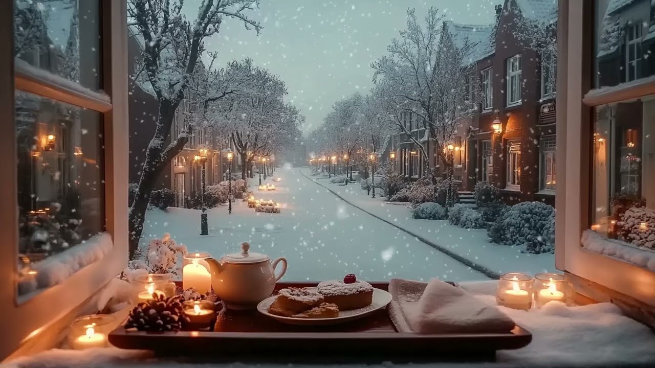 ❄️ Winter Piano Café | Soft Slow & Peaceful Melodies | Meditation Stress Relief Focus Study Work