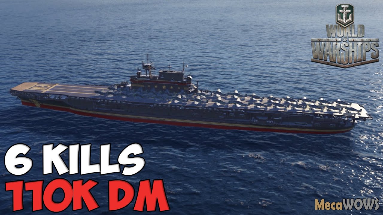 World of WarShips | Enterprise | 6 KILLS | 110K Damage - Replay Gameplay 1080p 60 fps
