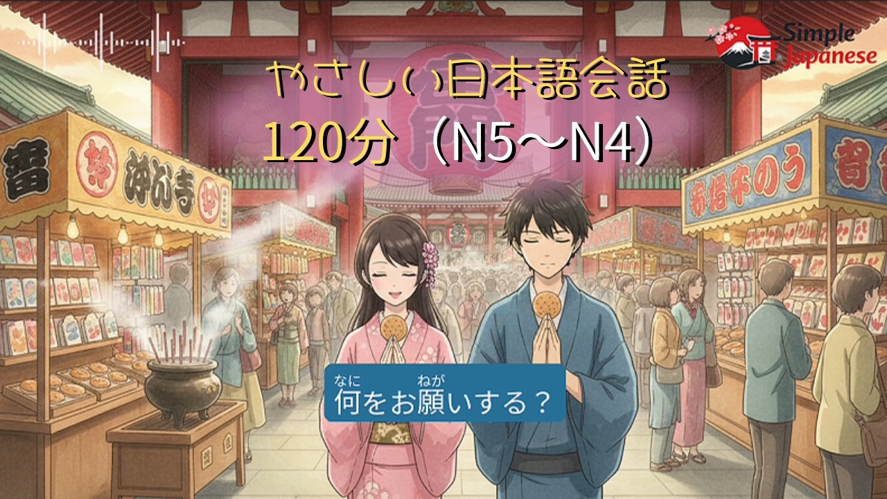 120 Minutes of Easy Japanese Conversation With Subtitles (N5-N4)