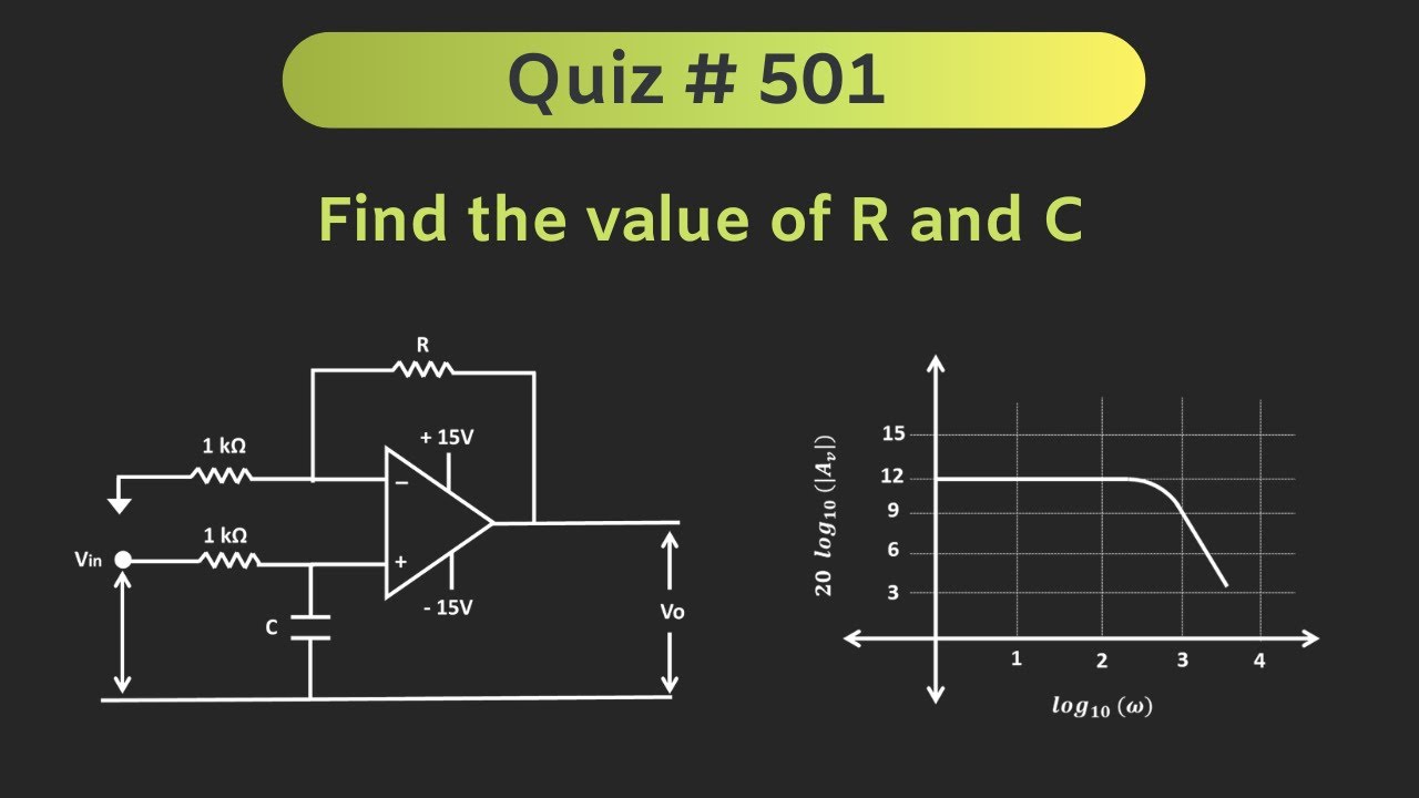 Active Low-Pass Filter using Op-Amp | Quiz # 501