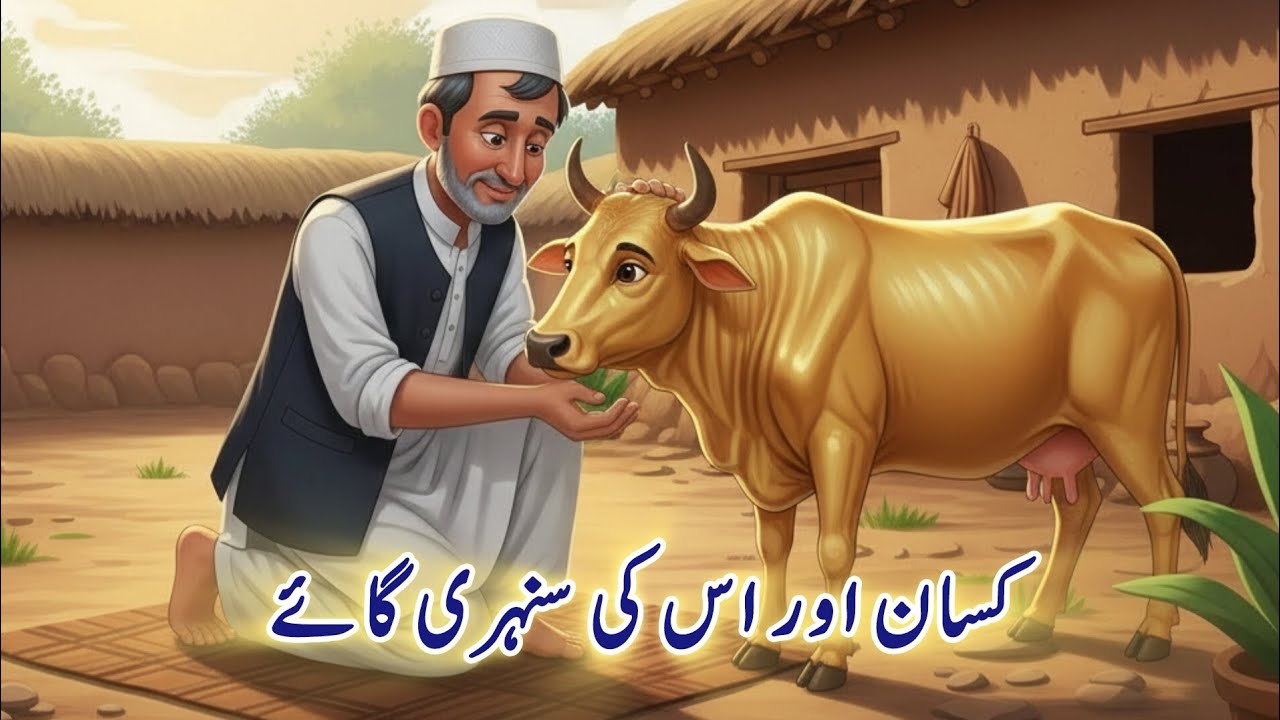 Kisan Aur Uski Golden Cow | Urdu moral stories | Hindi Moral story 