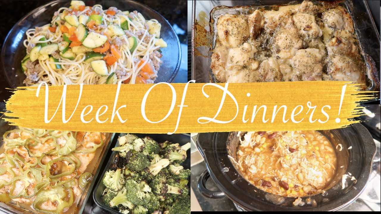 Week of Dinner Ideas!  Yum Yum on the Kick Drum! What's for Dinner!