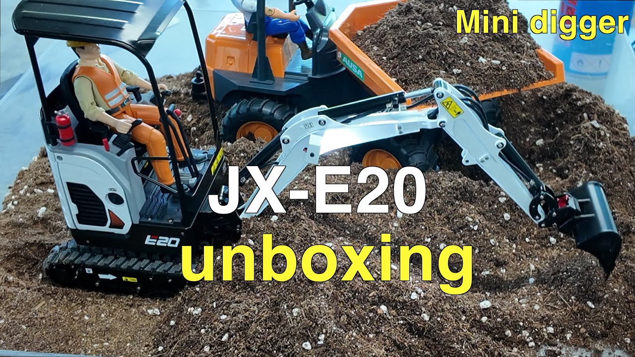 언박싱 JX-E20 RTR mini digger Hydraulisch 1/14 jx-e20 unboxing #jxmodel #jxe20 # bobcatexcavator