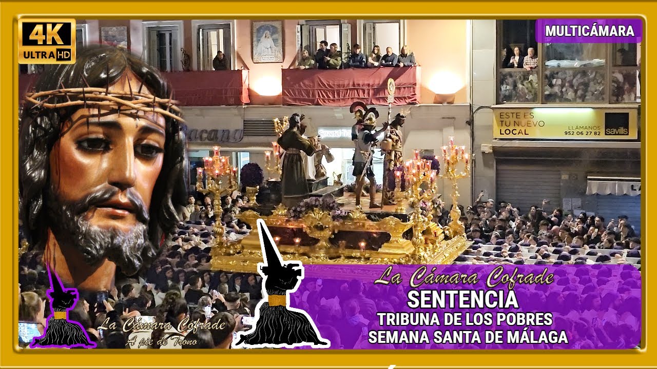 SENTENCIA MÁLAGA 2024. TRIBUNA DE LOS POBRES. SEMANA SANTA MÁLAGA 2024. MULTICÁMARA 4K