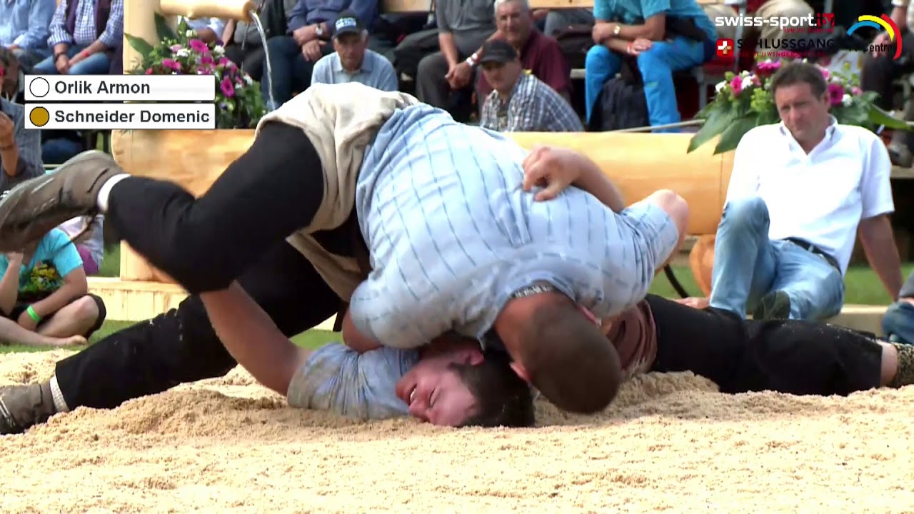 Glarner-B&uuml;ndner Kantonalschwingfest 2018 | Schlussgang Orlik Schneider
