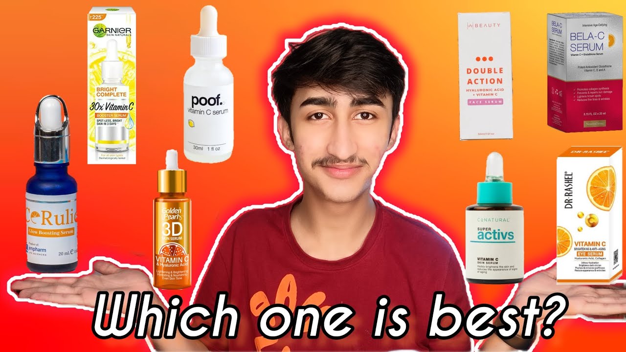Reviewing Pakistani Brands Vitamin C Serums (Jenpharm,Garnier,Poof etc)