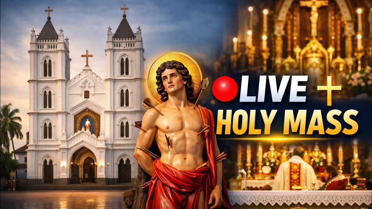  Arthunkal Basilica, Kerala | St. Sebastian Shrine Live Holy Mass