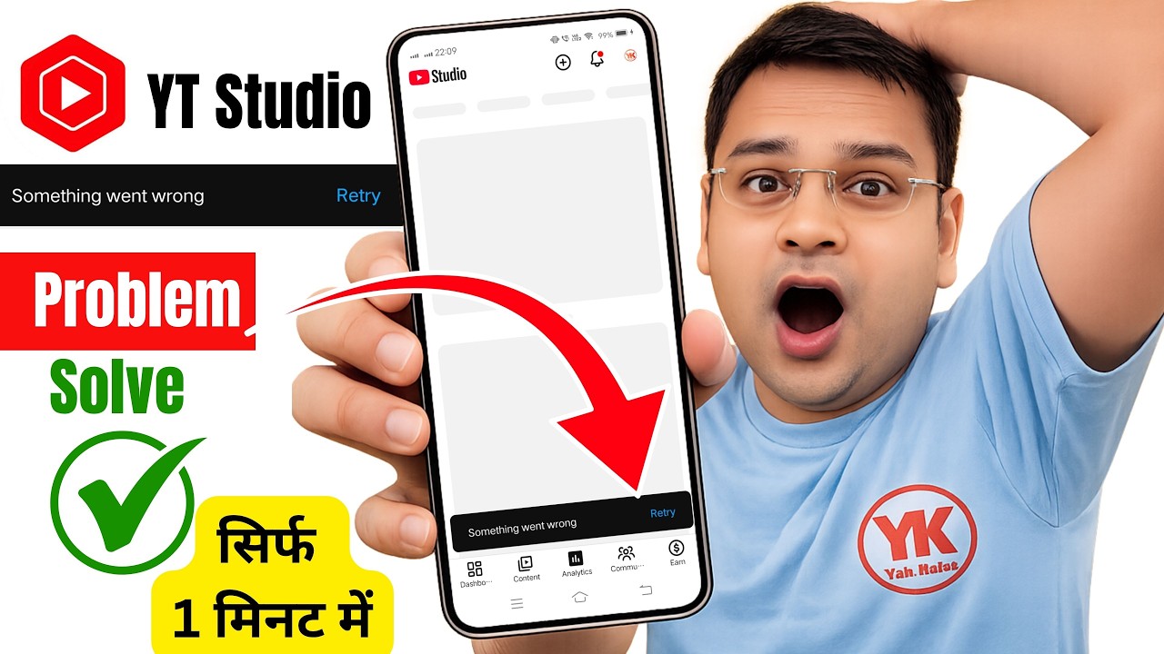 yt studio something went wrong problem | something went wrong creator studio | oops something went
