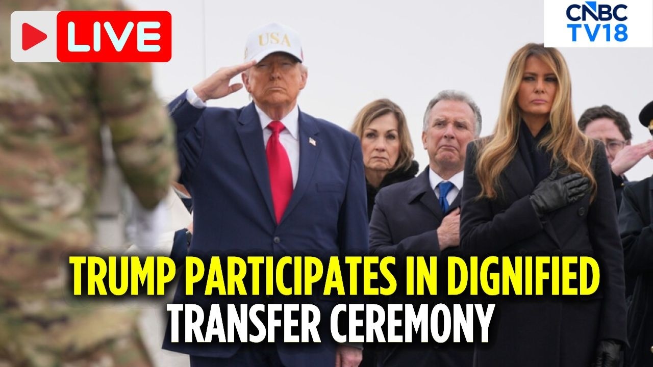 WATCH LIVE: Trump Attends Dignified Transfer of US Soldiers Killed In Iran Strikes | N18G