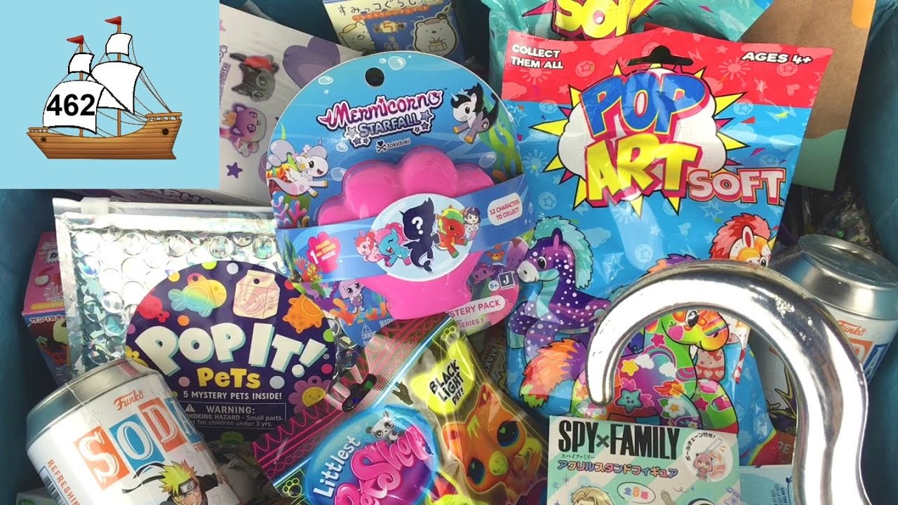 Набор Blind Bag Ship #462 Littlest Pet Shop, Mermacorno StarFall, PopIt Pets, Disney Twisted Wond...